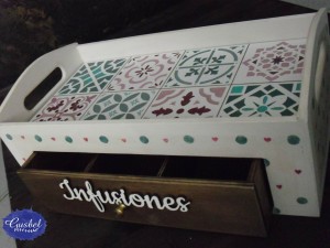 caja infusiones decorada baldosa hidraulica frente